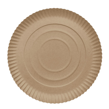 Plato de papel kraft redondo 28 cm, 40 unid.