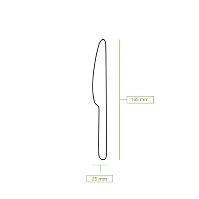 Cuchillo desechable de papel, 16,5cm 1000 unidades.
