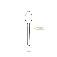 Cucharita desechable de papel, 16,5cm 1000 unidades.