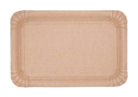 Bandeja de papel kraft 13 x 20 cm 100 uds.