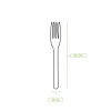 Tenedor desechable de papel, 16,5cm 1000 unidades.