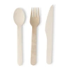 Tenedor de madera sostenible, 16cm, 1000 unidades.