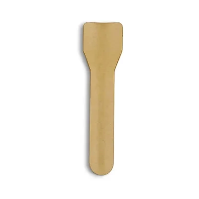 Cucharita de papel para helados, 9,5cm, marrón, 4000 unidades.