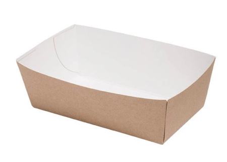 Bandeja de papel kraft honda 14,5 x 8 x 5,5 cm 100 uds.