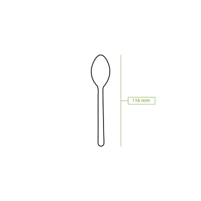 Cuchara de té, 11,5cm, marrón, 1000 unidades.